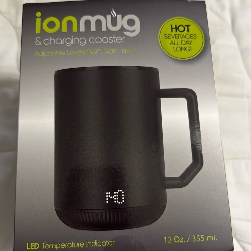 NIB Ion mug and charging coaster
